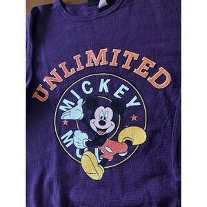 Vintage Mickey Unlimited Mickey Mouse Sweatshirt Ladies XL. 3/4 Sleeve
